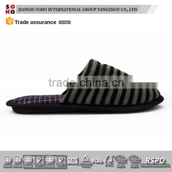 2017 Cheap Hotel Slipper Velvet Wholesale Home Use Guest Hotel Slipper Indoor Slipper for Winter Printed Eva Slipper photo-2
