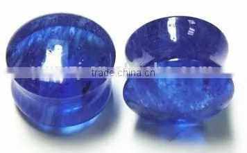 2015 Newest High Quality Double Flare Glass Ear Plug More Color Choose photo-3