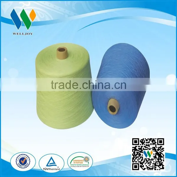 Different Yarn Counts 20/2 20/3 40/2 50/2 60/2 60/3 100 Polyester Spun Yarn Dyed photo-3