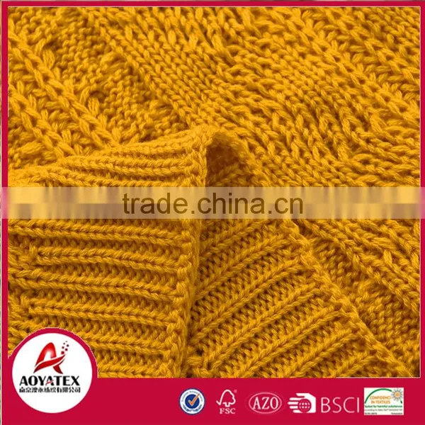 Promotion Solid Color 100% Knitted Acrylic Orange Blanket photo-3
