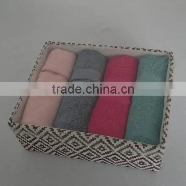 Solid Color Bamboo Cotton Towel Within Giftbox