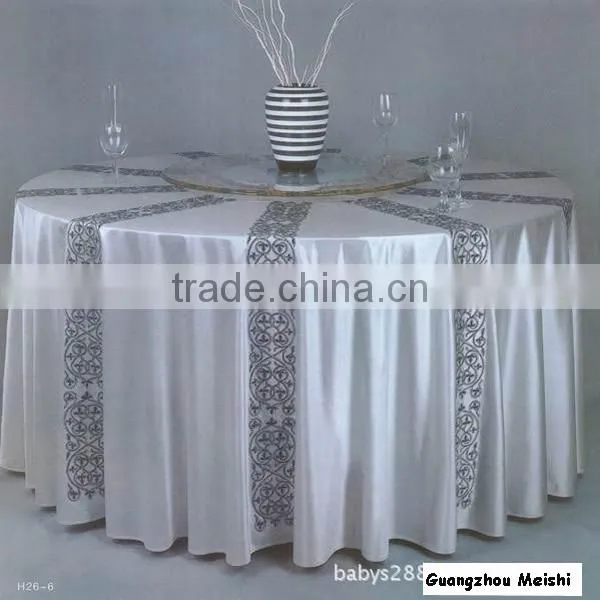 100% Polyster White Hotel Table Cloth and Chair Cover photo-2