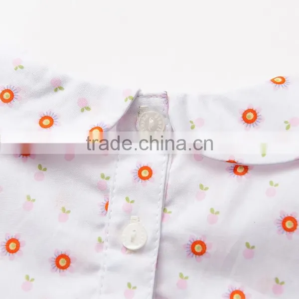 Doll Collar Floral Pattern Bottoming Breathe Freely Baby Shirt photo-5