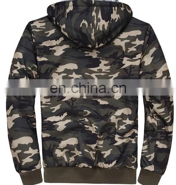 Online Shopping Men's Warm Hoodie Zip Sweatshirt Sweater Tops Long Sleeve Jacket Coat Camouflage photo-2