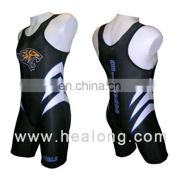 Healong Sublimation Sexy Wrestling Singlets Women 65 Cotton 35 Polyester photo-4