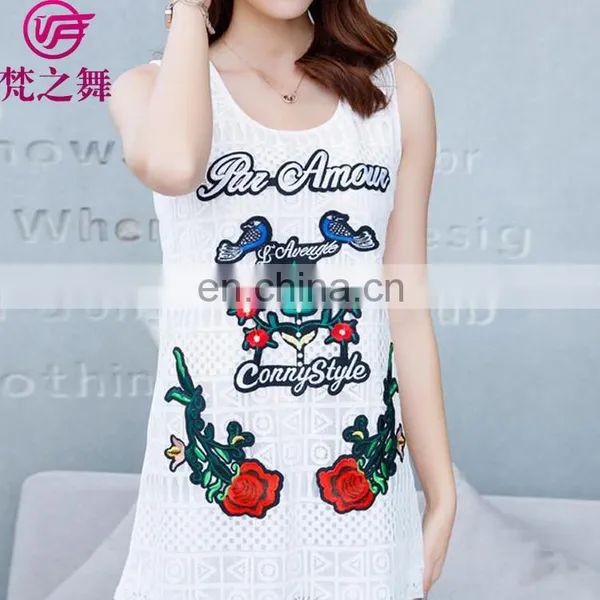 Hot Sales Plus Size Embroidered Lady Top Wear