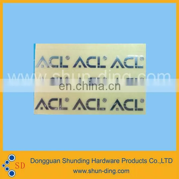 Custom Tin Nikle Self-adhesive Sticker Labels