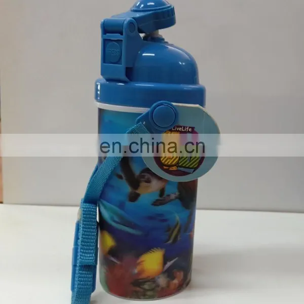 Fancy 500ml Plastic 3d Lenticular Tea Cups With Lid