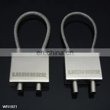 Matte Silver Heart Shape Wire Rope Metal Key Ring/Key Chain/Key Holder photo-6