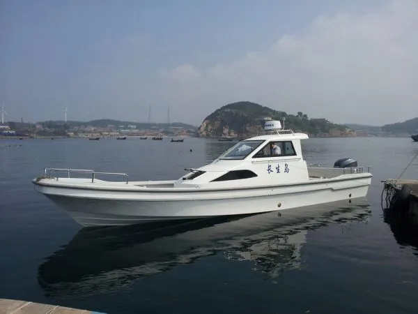 32ft Fiberglass Fishing Boat With Twin Engines