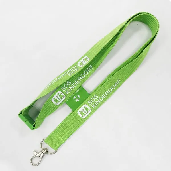Silkscreen Printing Dye Sublimation Custom Recycled PET material Strap Eco-friendly Lanyard photo-2