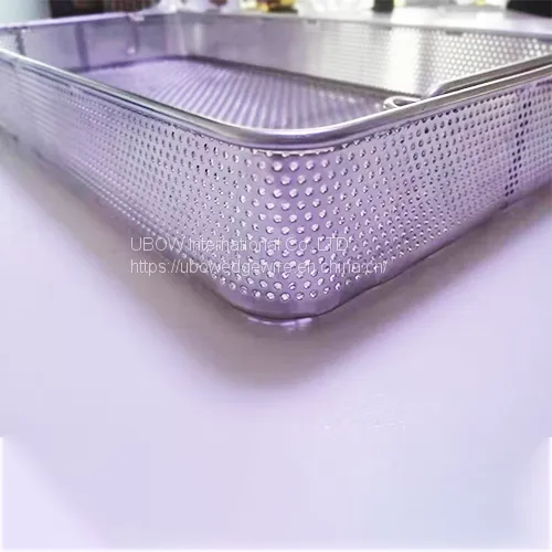 Custom 304 Stainless Steel Medical Disinfection Basket photo-3