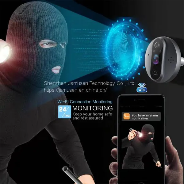 Wifi 4.3 HD LCD Digital Video Peephole Security Smart Doorbell Infrared Camera photo-5