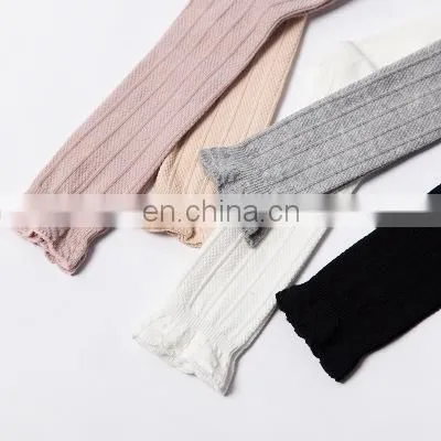 New Spring and Autumn Baby High Lace Stockings, Girls' Solid Color Combed Cotton Loose Mouth Children photo-3