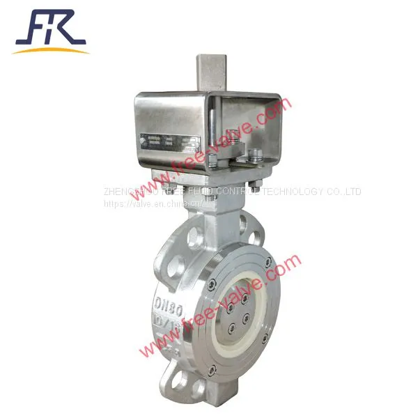 Adjusting Anti-abrasive Wafer Type Ceramic Butterfly Valve DN80-PN10 photo-2