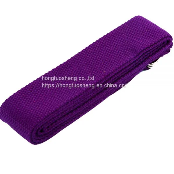 Factory Price Custom Logo Exercise Yoga Strap With D Ring Metal Loop