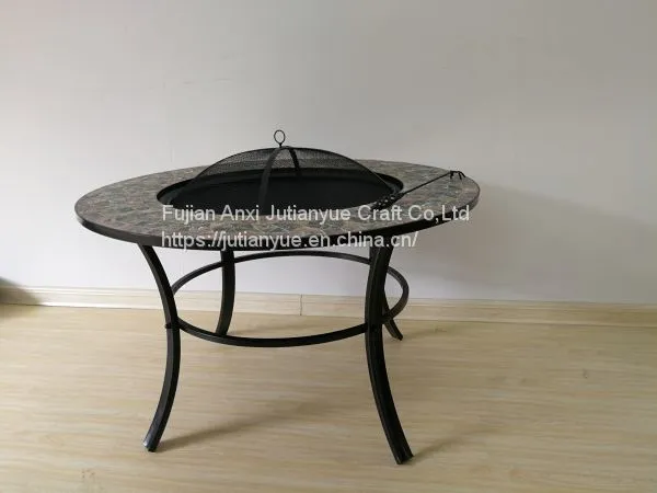 Upgraded] FEMOR Large 3 in 1 Fire Pit With BBQ Grill Shelf,Outdoor Metal Brazier Square Table Firepit Garden Patio Heater/BBQ/Ice Pit With Waterproof Cover (Fire Pit & Grill) photo-3