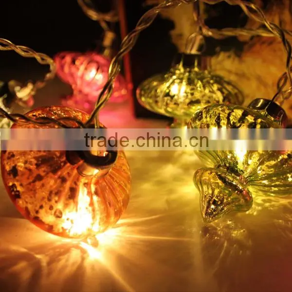 Colorful Silver Glass Lantern Fairy Light String HNL308B photo-3