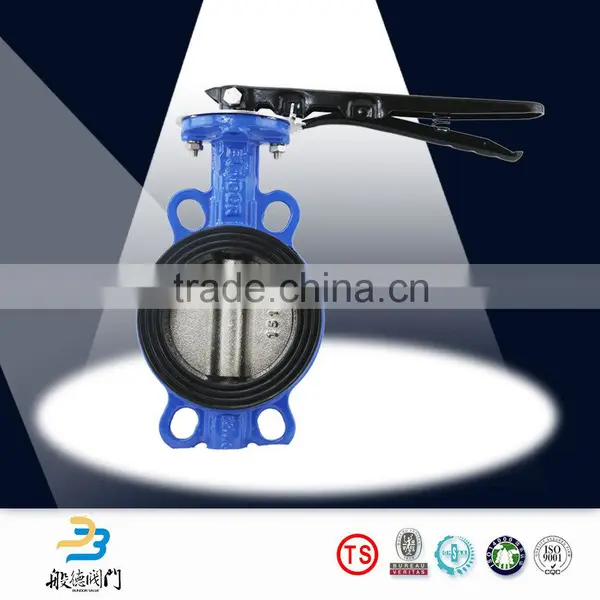 Wafer Type Valve Price Centerline Manual Dn100 Pn16 Epdm Lined Butterfly Valve photo-5