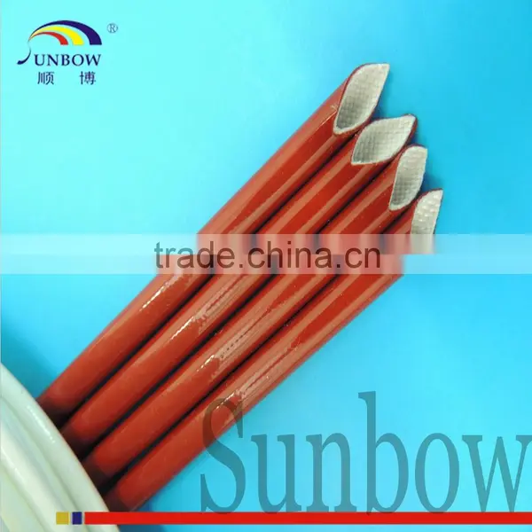 Insulating Varnished Electrical Insulation Fiber Glass Red 25MM Flexible Pipe photo-3