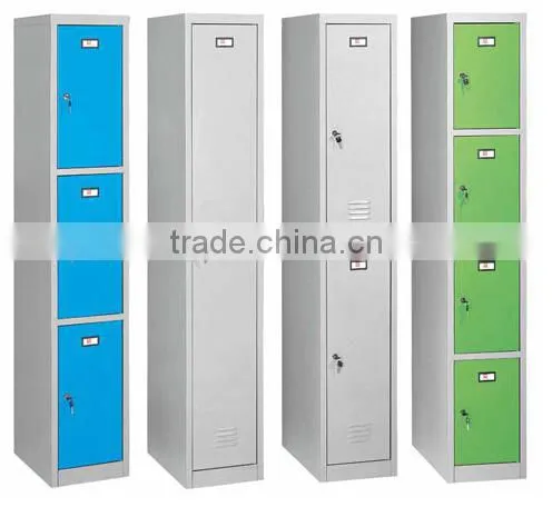 White Folding Single Door Police Uniform Steel Locker / Employee Storage Metal Locker photo-6