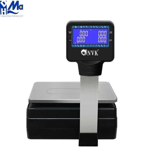 Electronic Barcode Label Printing Scale Double Screen POS System Weighing Scale