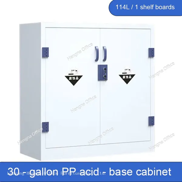 Corrosive Substances Cabinets with Anti-Corrosion Marking and Customizable Dividers for Secure Storage in Pharmaceutical and Chemical Industries