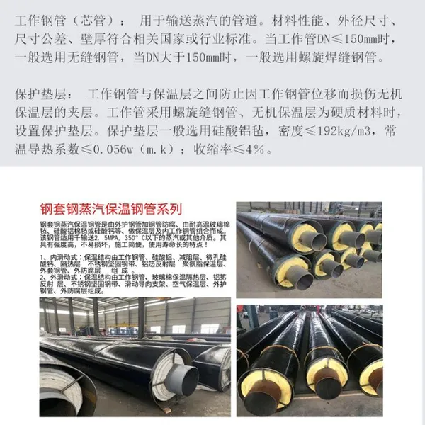 Steel Jacketed Steel Steam Insulation Steel Pipe High Temperature Heating Heat Aluminum Silicate Prefabricated Direct Buried Insulation Steel Pipe photo-4