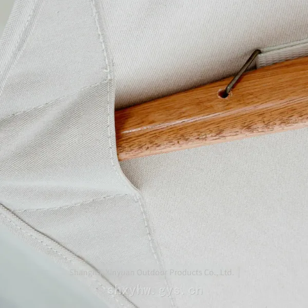 Luxury Patio Umbrella With Aluminum Pole and Solid Wood Rib Design for Home Use, Customized Sun Umbrella photo-4