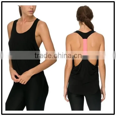 2015 China Manufacturer Customized the Latest Design Elastic Back Tank Top