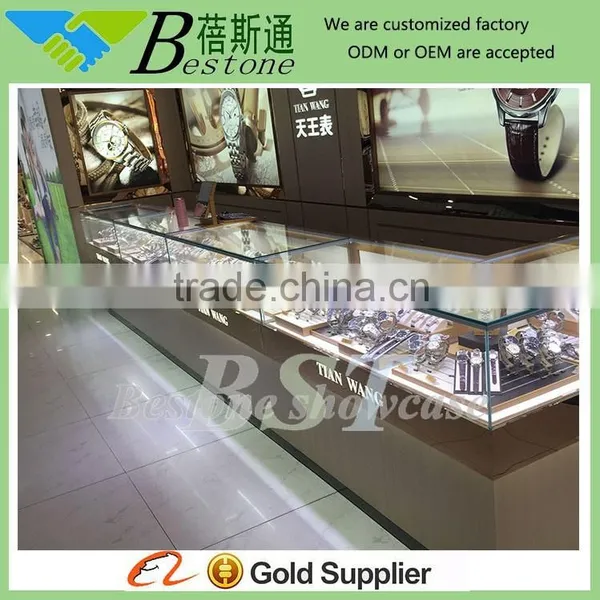 Boutique Wood Glass Lcd Watch Display Showcase Furniture for Retail Store photo-3