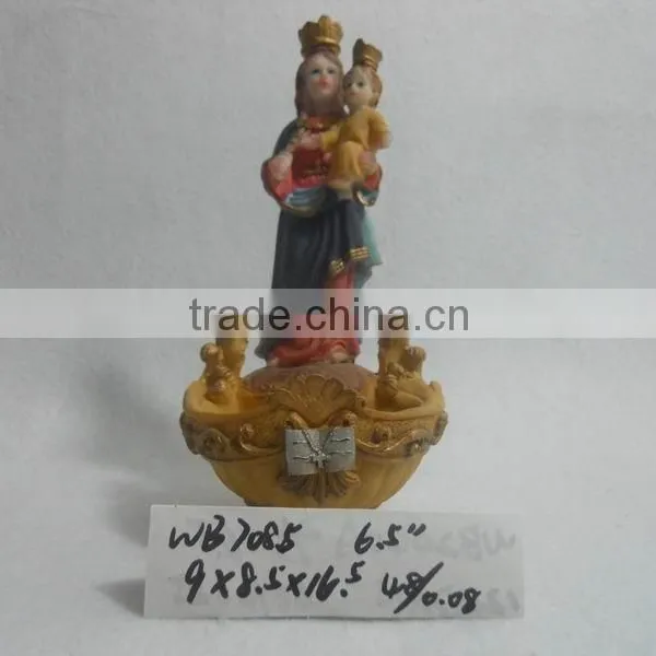 Polyresin Religious Holy Cup With Saint Figurine for Sale photo-6