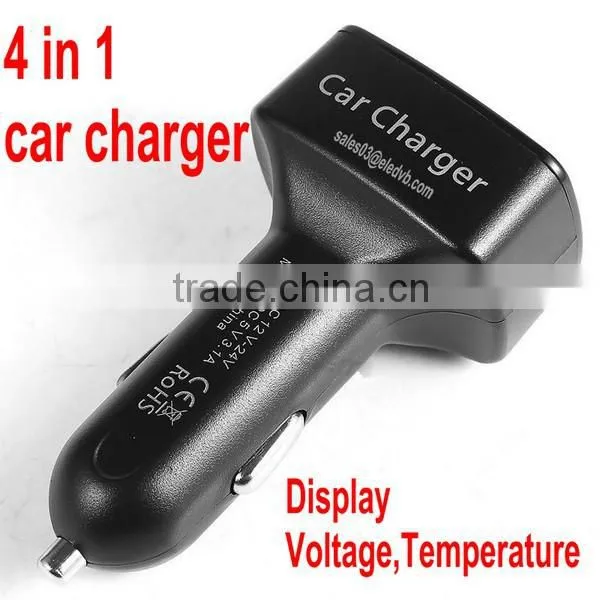 Usb Dual Car Charger, 4 in 1 Car Charger REC2, New Design With 2 USB Output photo-2