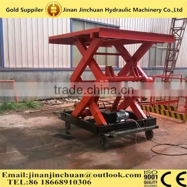 The best utility cargo indoor scissor lift table/hydraulic stationary scissor lift