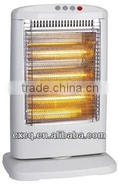 3heating 1200W CE/GS/ROHS Safety Tip Over Swtich Wide Angle Oscillating Function Electric Heater Halogen Heater for Home