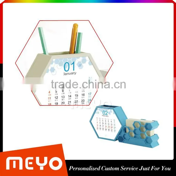 3 in 1 Table Calendar for 2016, Pen Holder With Meno Pat, Note Pat Calendar photo-3