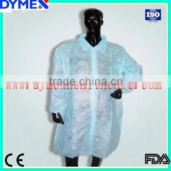 Disposable Light Weight Long Sleeve Knee Length Lab Coat photo-2