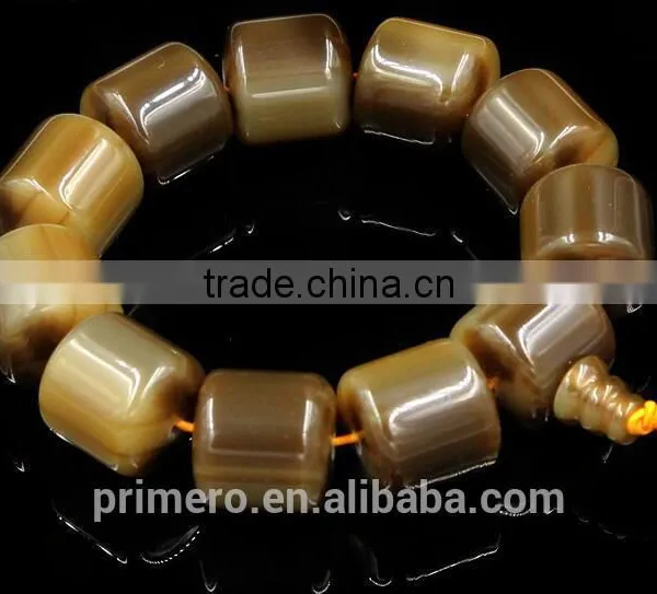 Imitate Authentic Natural Ox Horn Bracelets Strand Bracelet Bead Size 20MM High Quality photo-4