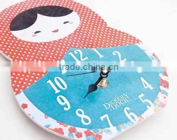 New Design Tumbler Style Wooden Wall Clock for Home Deco photo-2