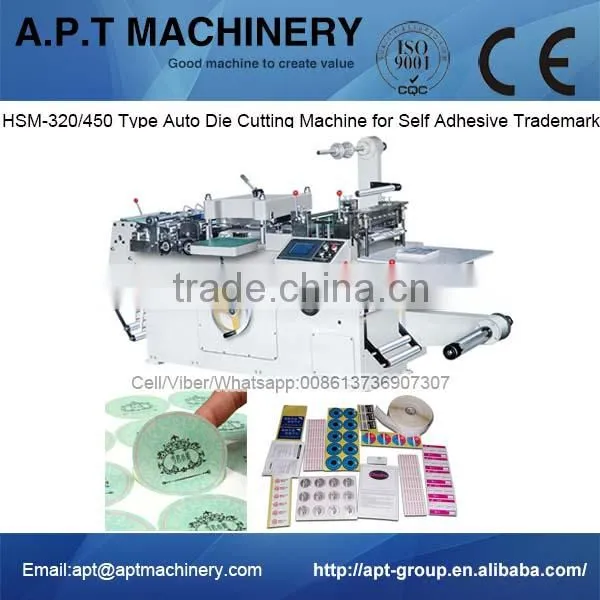 HSM-320/450 Type Auto Die Cutting Machine for Self Adhesive Trademark