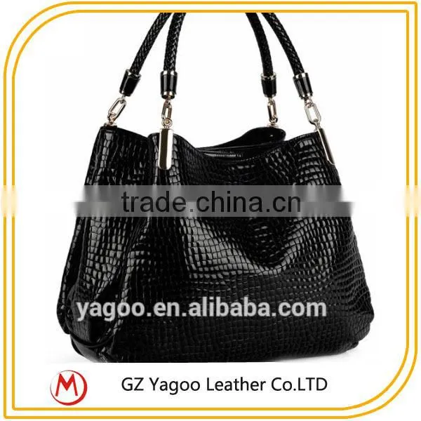 Good Quality Leather Handbag Ladies Purses and Handbags Croco Handbag photo-3