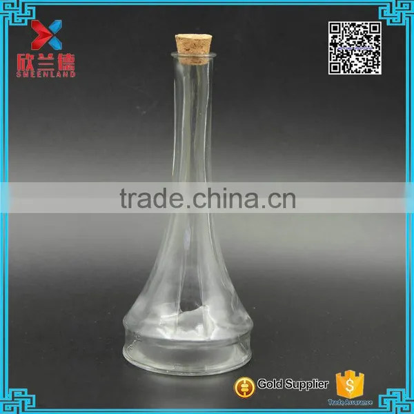 Wholesale Glass Beverage Bottle/ 200ml Clear Long Neck Wine Glass Bottle With Cork photo-4