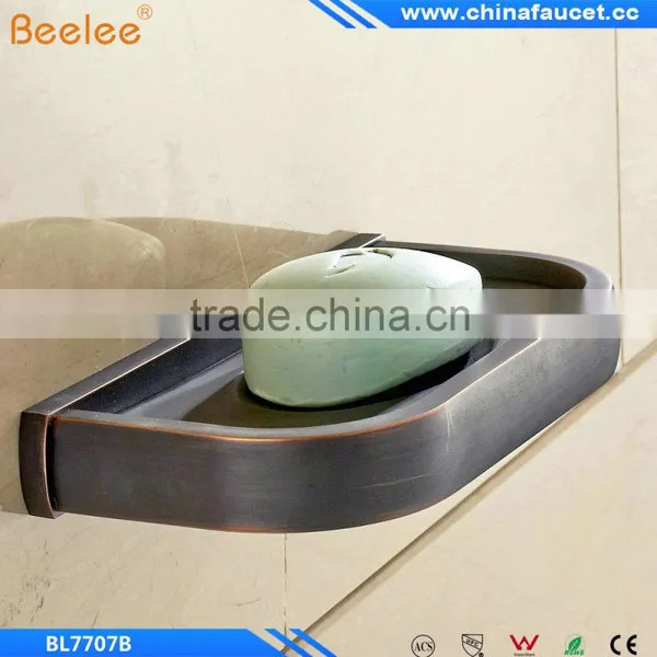 Oil Rubbed Bronze Bathroom Wall Mounted Black Brass Material Soap Dishes Soap Holder photo-6