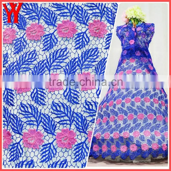 Nice Flower Embroidery Designs African Lace Fabrics Guipure Lace With Stones photo-5
