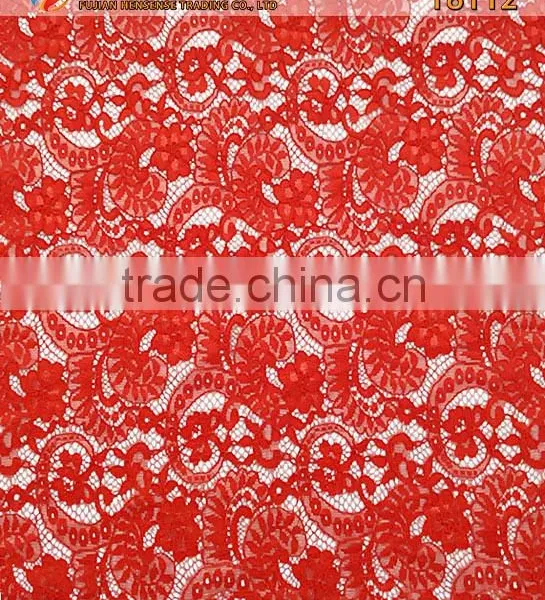 Fashion Designs High Quality 100% Polyester Guipure Lace Fabric T8112 photo-2