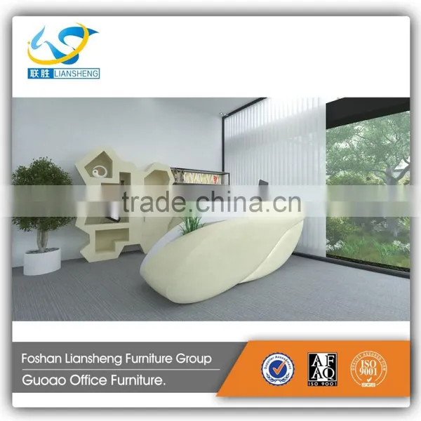 Natural Style New Design Office High MDF Wall Book Storage Shelf GFC001 photo-3