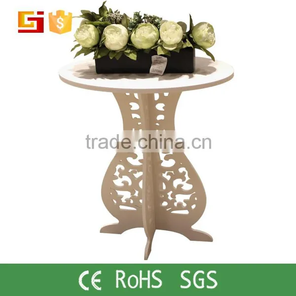 HOME-GJ Folding Oval Shape Living Room Wood Coffee Table photo-3
