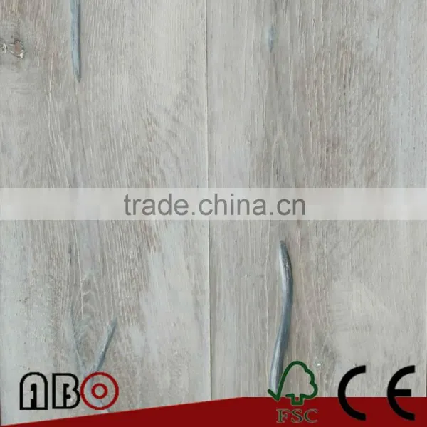 Antique Style Smoked White Oak Timber Flooring photo-2