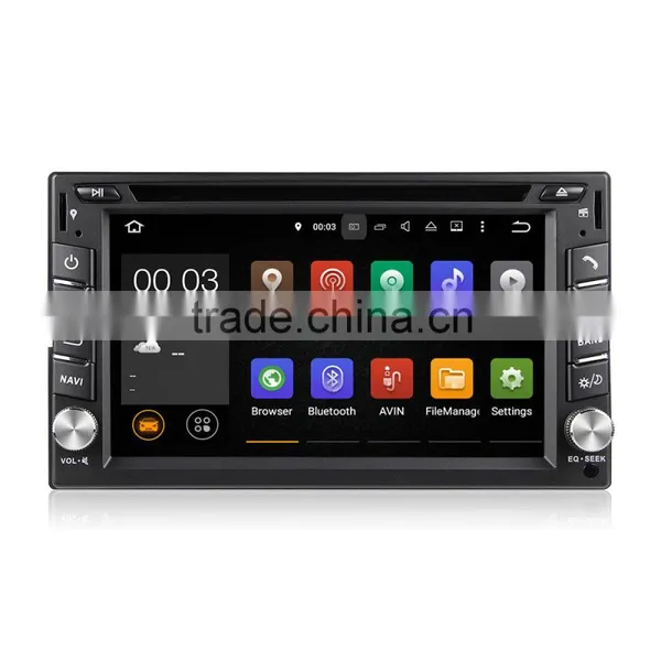 100% Pure Android 5.1.1 Car DVD Player Quad Cord 1.6GHz 6.2 Inch Double Din Touch Screen With Wifi OBD 7 Color Light Universal