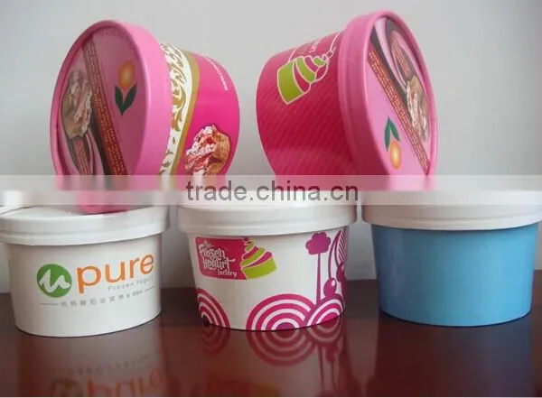 New Design Take Away Paper Ice Cream Cup With Cover Material photo-2